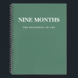 Modernes Elegantes Minimales Geschenk für grüne Sc Notizbuch<br><div class="desc">Modernes Elegantes Minimales Geschenk für grüne Schwangerschaft</div>