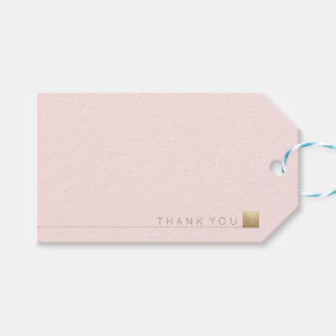 Modernes elegantes minimales Goldpastellrosa Geschenkanhänger