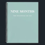 Modernes Elegantes minimales Mint-Schwangerschafts Notizbuch<br><div class="desc">Modernes Elegantes minimales Mint-Schwangerschaftsgeschenk</div>