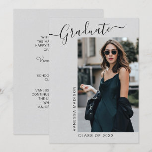 Modernes Elegantes Minimalistisch 1 FOTO ABSCHLU Ankündigung