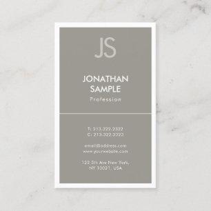 Modernes elegantes minimalistisches Design Schlich Visitenkarte