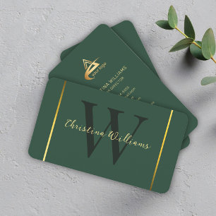 Modernes elegantes Minimalistisches Monogramm-Mark Visitenkarte