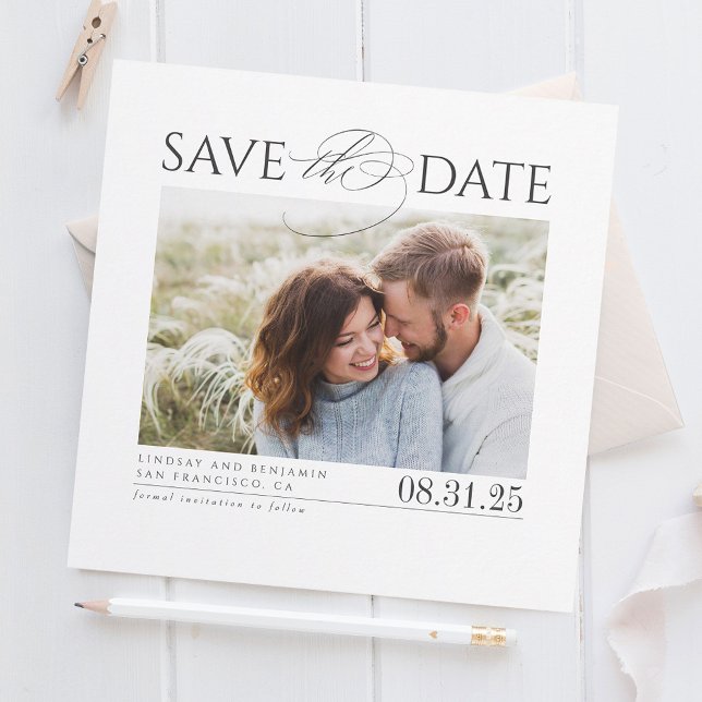 Modernes elegantes, Minimalistisches Save the Date (Von Creator hochgeladen)