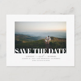 Modernes elegantes, Minimalistisches Save the Date Ankündigungspostkarte