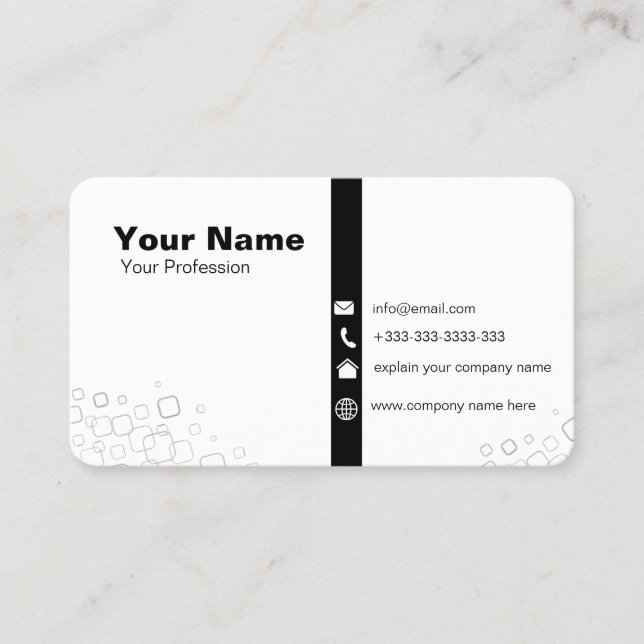 Modernes elegantes Minimalistisches Schlichtes Bus Visitenkarte (Vorderseite)