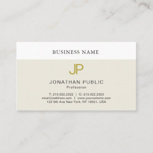 Modernes Elegantes Mit Monogramm Design Visitenkarte
