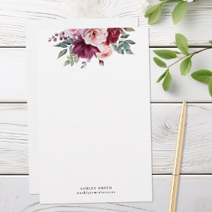 Modernes, elegantes Monogram Stationery Paper Briefpapier