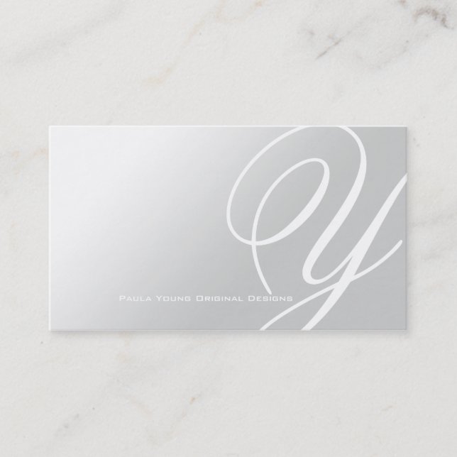 Modernes elegantes Monogramm A Visitenkarte (Vorderseite)