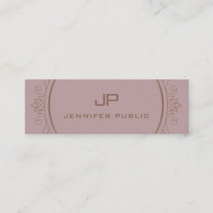 Modernes, elegantes Monogramm Beruflich kreativ Mini Visitenkarte