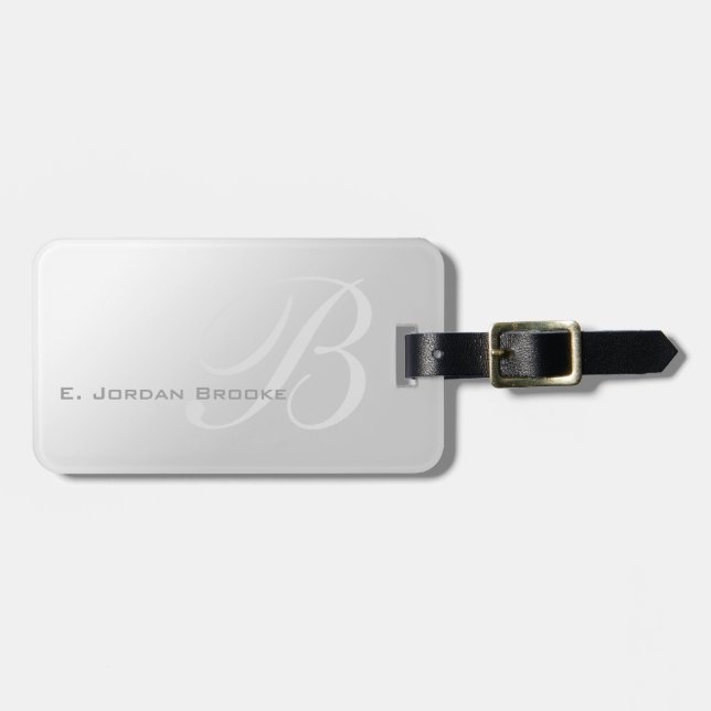 Modernes elegantes Monogramm C Gepäckanhänger (Vorderseite horizontal)