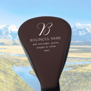 Modernes, elegantes Monogramm für Unternehmensname Golf Headcover