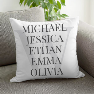 Modernes, elegantes Monogramm mit Personalisierten Kissen