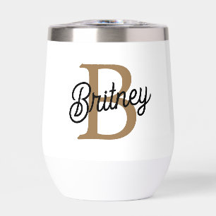 Modernes elegantes Monogramm Name Black Gold Scrip