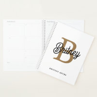 Modernes elegantes Monogramm Name Black Gold Scrip