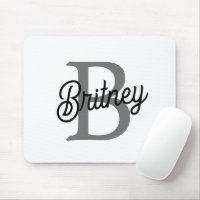 Modernes, elegantes Monogramm Name Schwarz Graue S