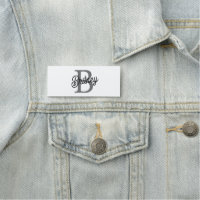 Modernes, elegantes Monogramm Name Schwarz Graue S