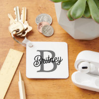 Modernes, elegantes Monogramm Name Schwarz Graue S