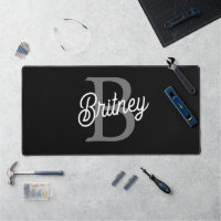 Modernes, elegantes Monogramm Name Schwarz Graue S