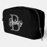 Modernes, elegantes Monogramm Name Schwarz Graue S