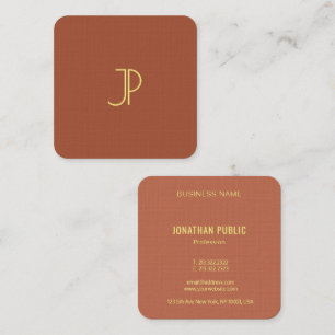 Modernes, elegantes Monogramm-Template Luxuriöses  Quadratische Visitenkarte