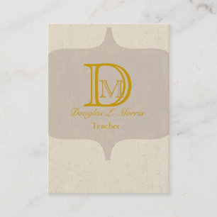 Modernes, elegantes Monogramm Vintag Visitenkarte