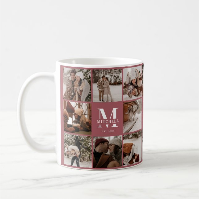 Modernes, elegantes Multi-Foto Collage Niedlich Ke Kaffeetasse (Links)