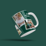 Modernes, elegantes Multi-Foto-Familiengrün Kaffeetasse<br><div class="desc">Modernes,  stilvolles Mehrfamilienhaus-Wohngestaltung-Geschenk für Fotos. Moderne grüne Farbe kann verändert werden.</div>