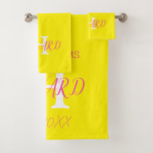 Modernes elegantes Neon Yellow Pink Hochzeitsbad