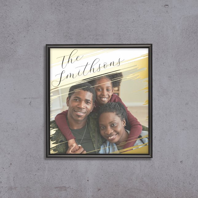 Modernes, elegantes Portrait der Fotofamilie mit N Foliendrucke (Von Creator hochgeladen)