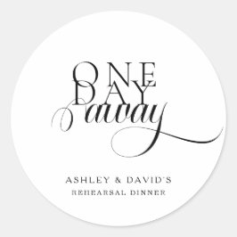 Modernes, elegantes Probe-Dinner Runder Aufkleber