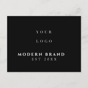 Modernes Elegantes Professionelles Logo Postkarte