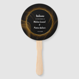 Modernes, elegantes Programm für goldene Hochzeite Fächer