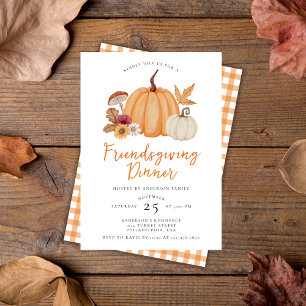 Modernes, elegantes Pumpkin Freundliches Abendesse Einladung
