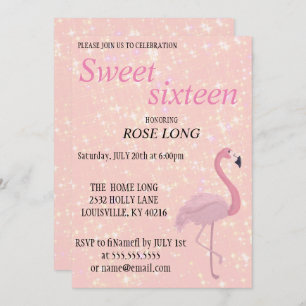 Modernes, elegantes Rosa Flamingo Save The Date