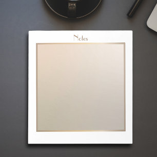 Modernes elegantes Rosa mit goldener Grenze Notizblock