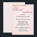 Modernes, elegantes Rosa Save the Date<br><div class="desc">Moderne,  coole Rosa,  süß 16 Einladung</div>