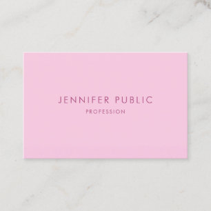 Modernes elegantes rosa Template Einfach Beruflich Visitenkarte