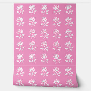 Modernes, elegantes Rosa und Weiß Tapete