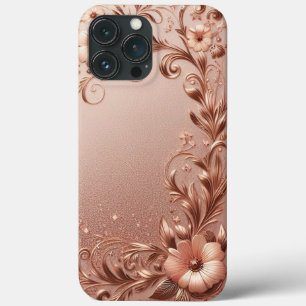 Modernes, elegantes Rose mit Blumenkurve Case-Mate iPhone Hülle