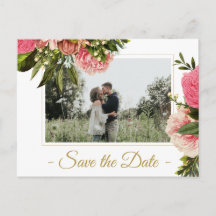 Modernes, elegantes rustikales Foto Save the Date 