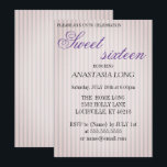 Modernes, elegantes Save the Date Lila<br><div class="desc">Moderne,  coole lila 16 Einladung</div>