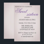 Modernes, elegantes Save the Date Lila<br><div class="desc">Moderne,  coole lila 16 Einladung</div>