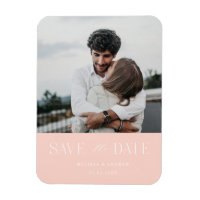 Modernes Elegantes Save the Date Peach