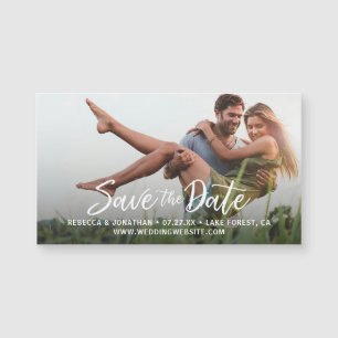 Modernes elegantes Save the Date Wedding Magnetkarte