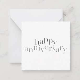 Modernes, elegantes, schicke Design Happy Annivers Mitteilungskarte