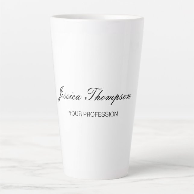 Modernes Elegantes Schlicht Einfaches Beruflich Milchtasse (Vorderseite)