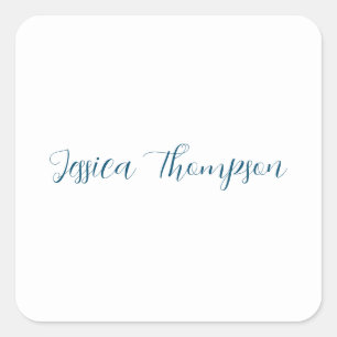 Modernes Elegantes Schlicht Einfaches Beruflich Quadratischer Aufkleber