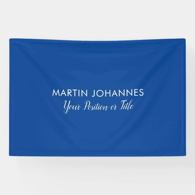 Modernes Elegantes Schlicht Stilvolles Blau Minima Banner (Horizontal)