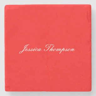 Modernes Elegantes Schlichtes, einfaches Beruflich Steinuntersetzer