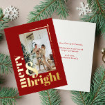 Modernes, elegantes, schlichtes Foto Folien Feiertagskarte<br><div class="desc">Wünschen Sie Ihrer Familie und Freunden einen fröhlichen und hellen Weihnachtsfeiertag mit dieser schlichten und eleganten Weihnachtsfolienkarte im Foto.</div>